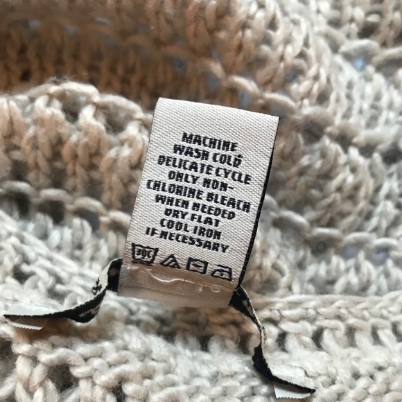 AMERICAN RAG SMALL BEIGE KNIT VEST BOHEMIAN - Picture 5 of 7